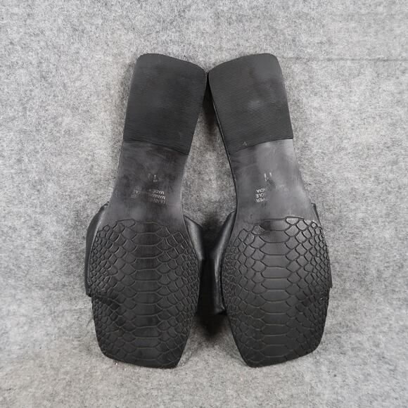 BOG Collective Shoes Women 11 Sandal Slip On Flat Twist Strap Leather Boho Black - Picture 9 of 12